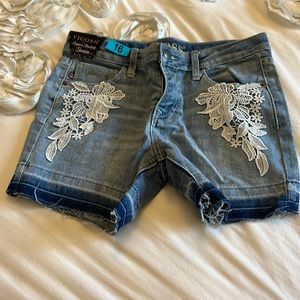 Blue Jean shorts and girls size 16